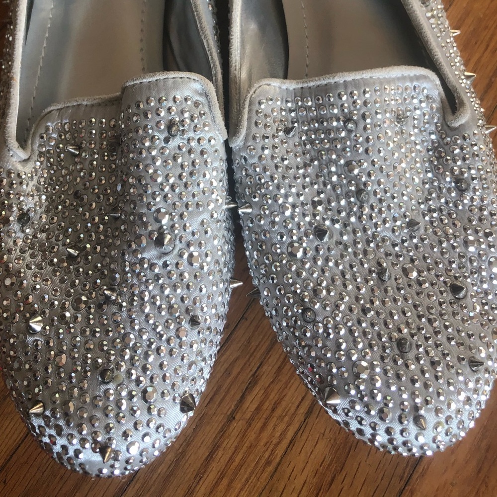 Silver spike/stud flats